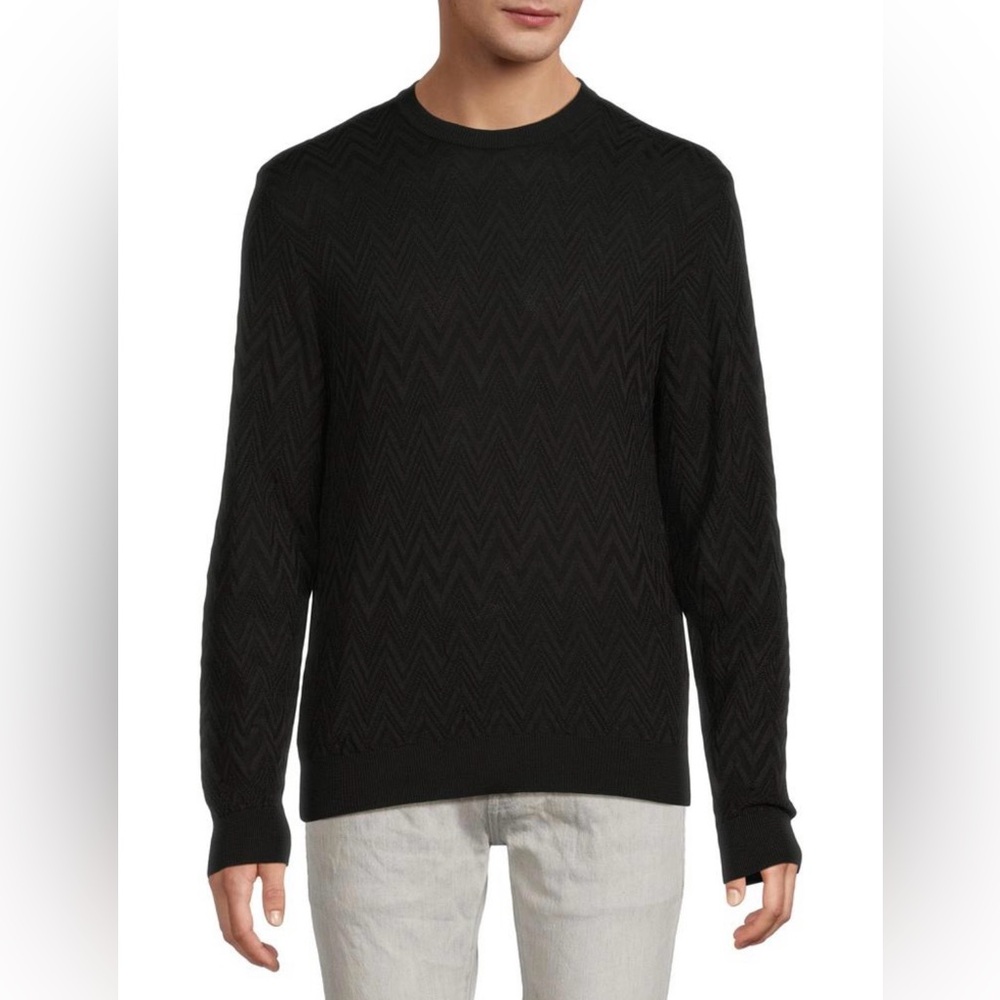 New Missoni Men’s Tonal Chevron Cotton-Blend Sweater Size: XL